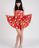 Strawberry dress Lusty Bailey strips & gets rough. Bailey